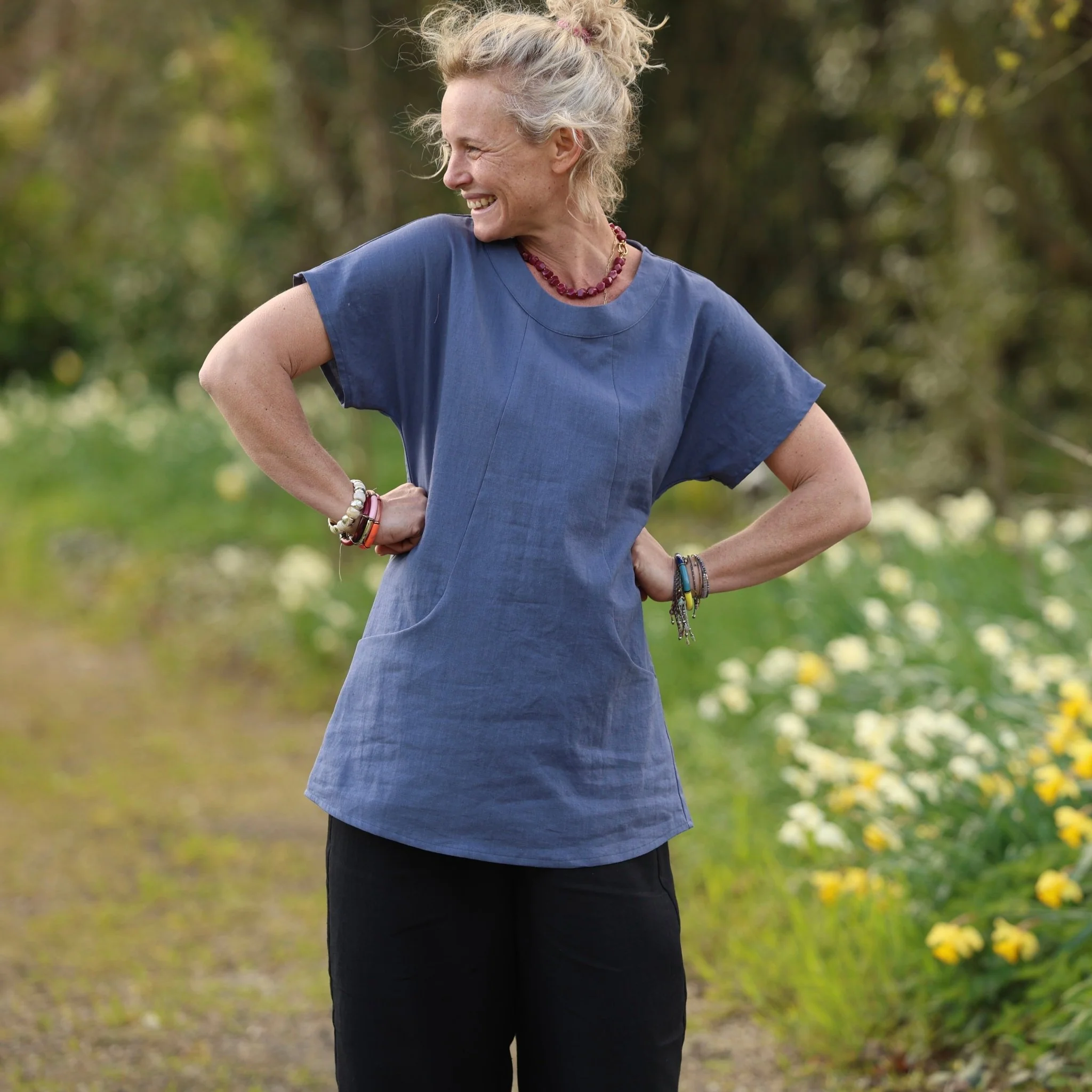 Tunique Elise – Lin Bleu Lavande - Image 7
