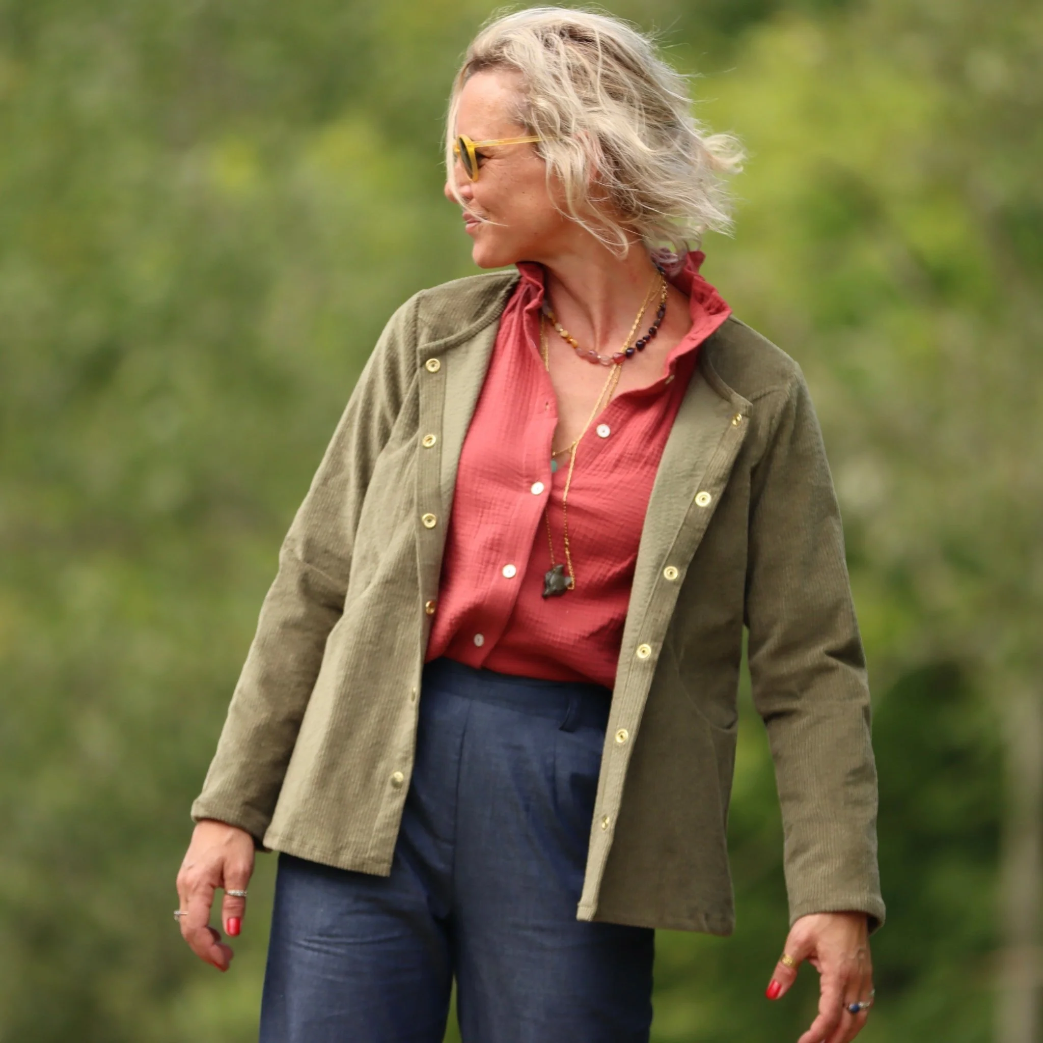 Veste Annie - Velours côtelé kaki
