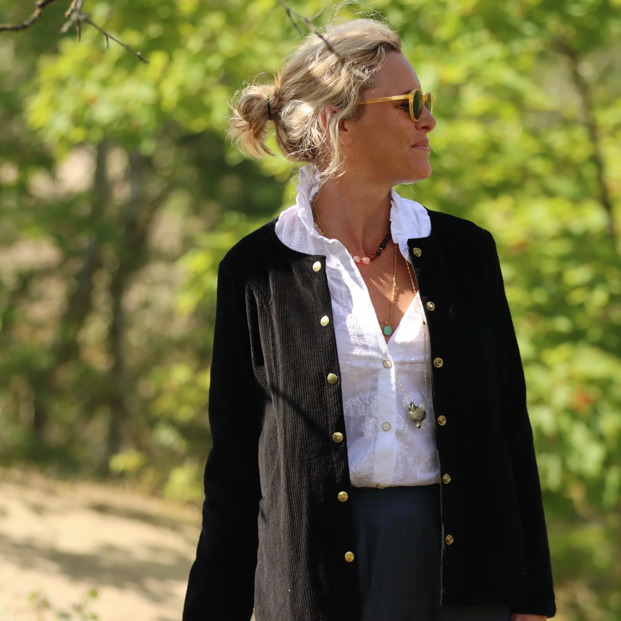 Veste Annie - Velours côtelé noir - Image 3