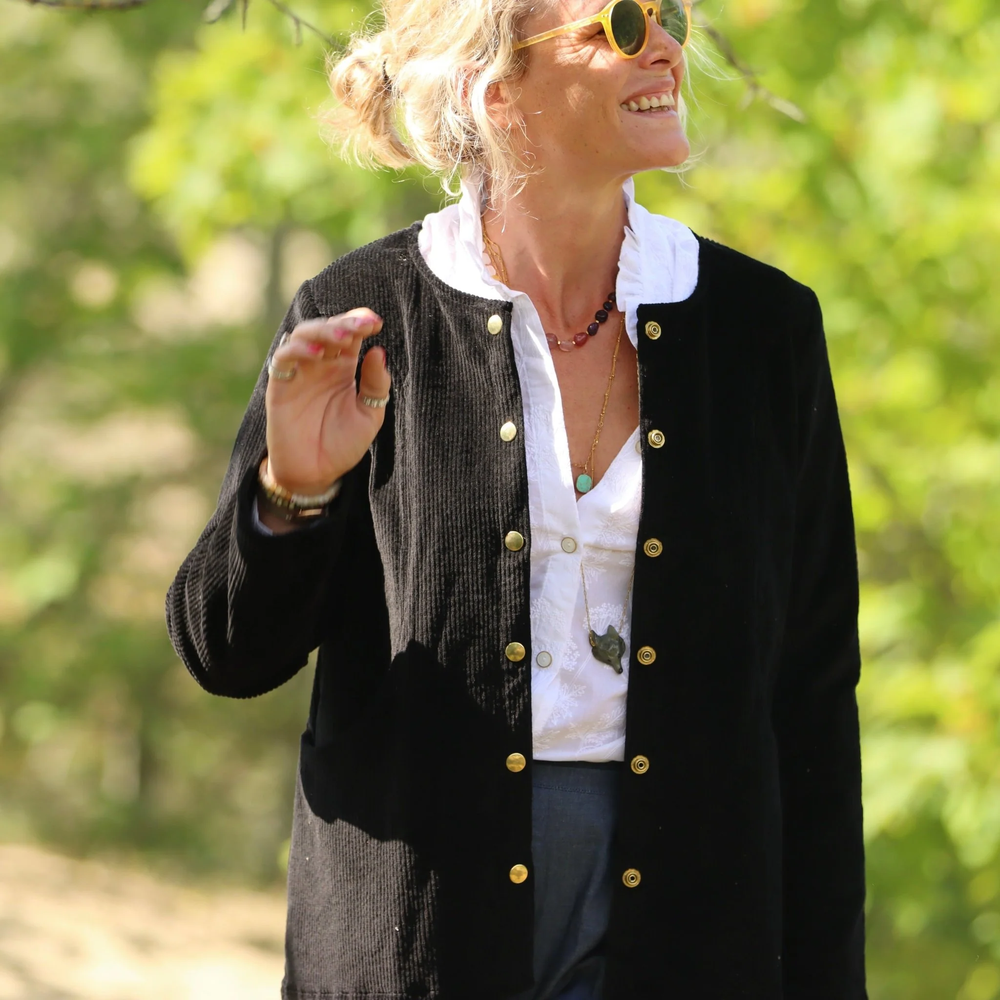Veste Annie - Velours côtelé noir - Image 5