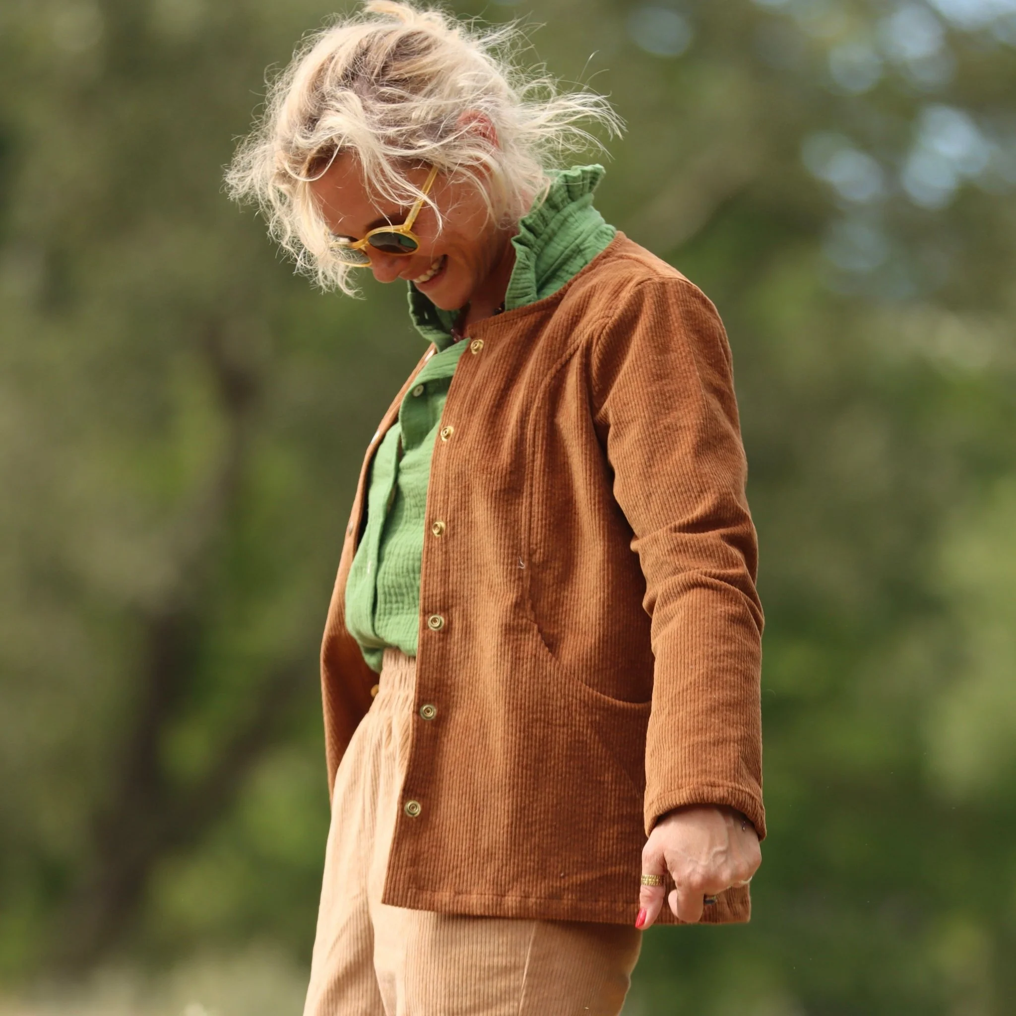 Veste Annie - Velours côtelé chamois - Image 7