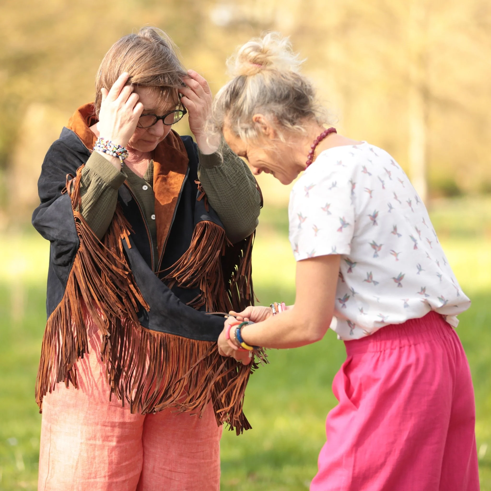 Veste Atlas - Cuir suédé chocolat et bleu marine - Image 11