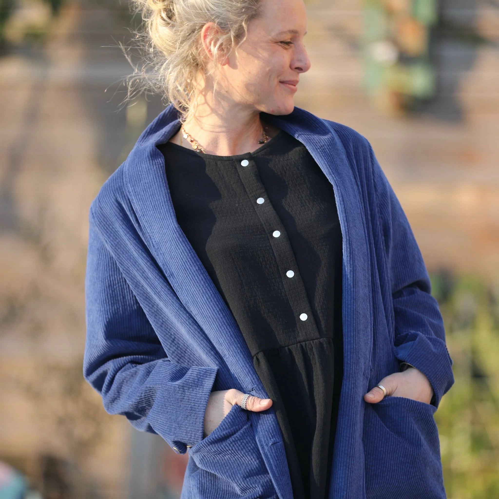Veste Faustine - velours côtelé bleu doux - Image 10