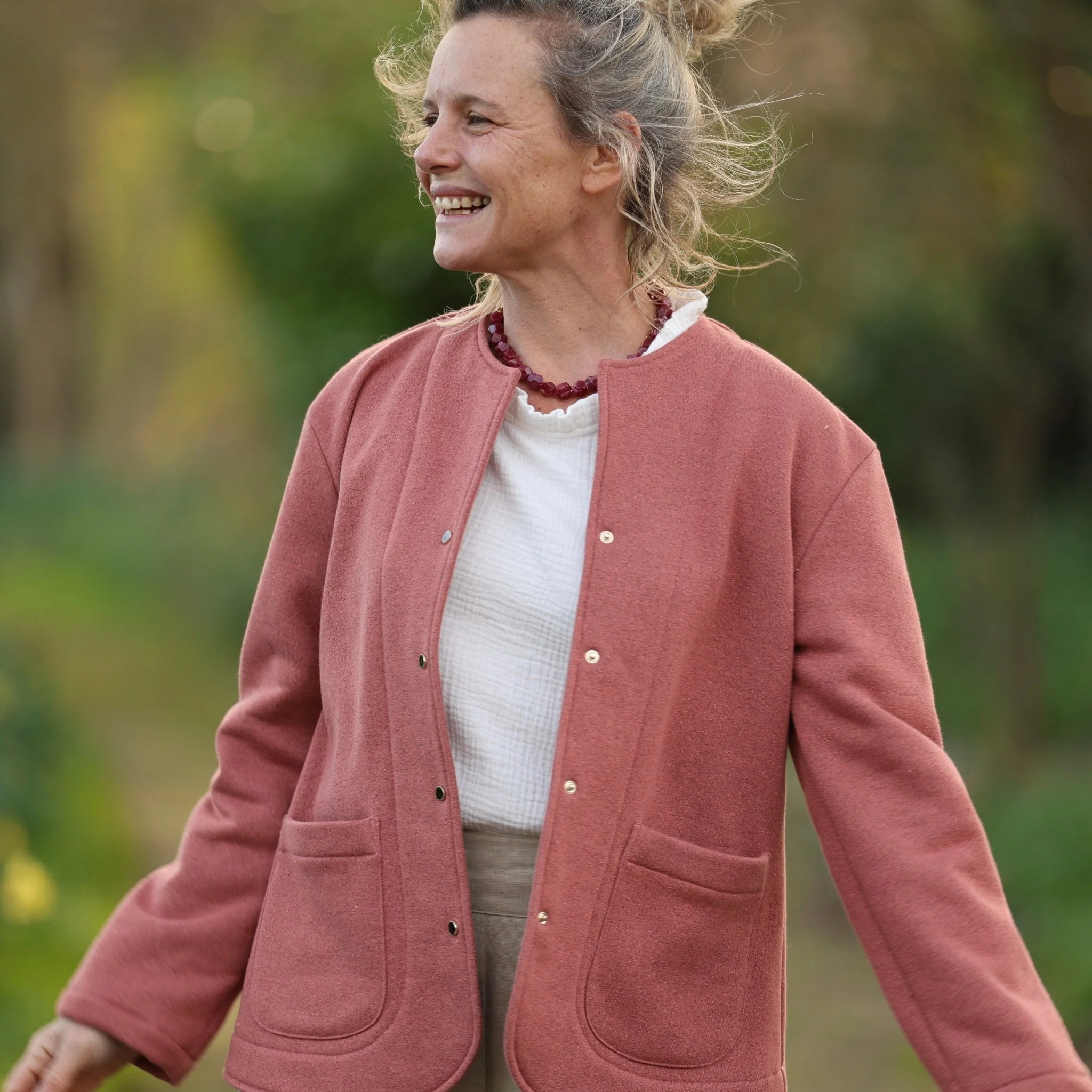 Veste Nathalie – terracotta pailleté - Image 5