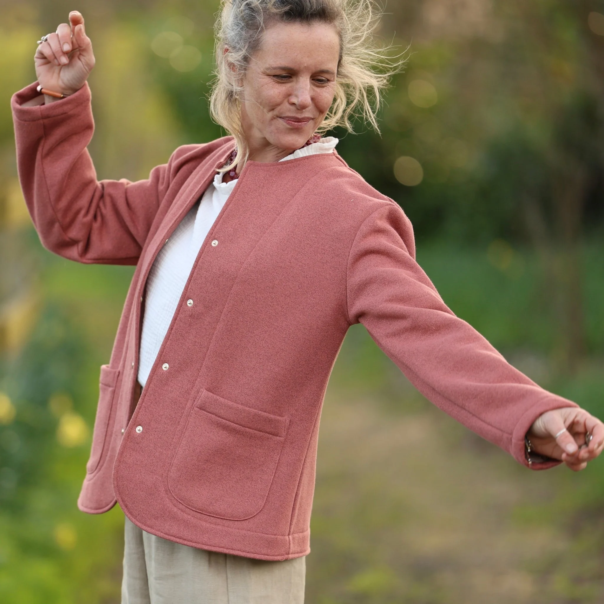 Veste Nathalie – terracotta pailleté - Image 6