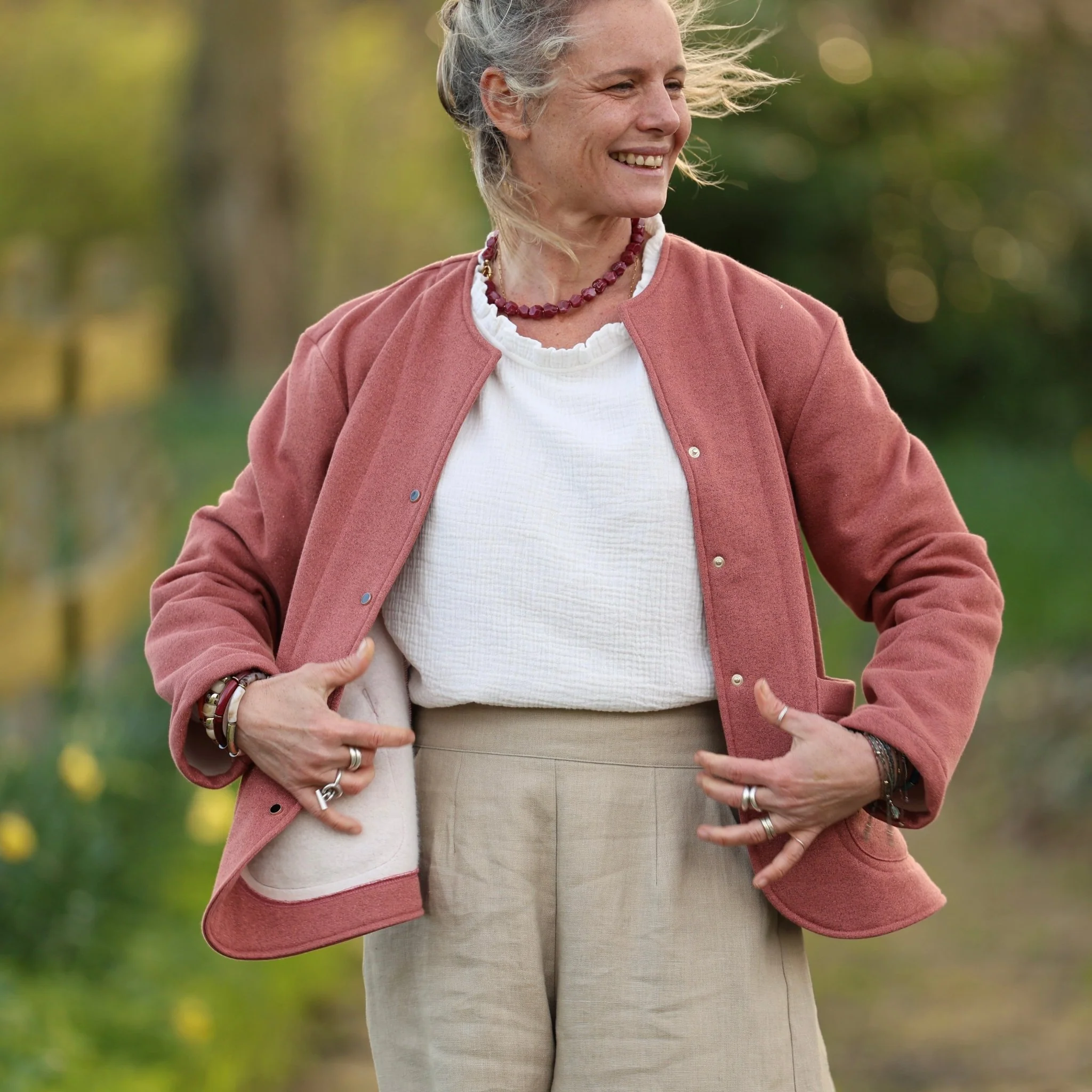 Veste Nathalie – terracotta pailleté - Image 7