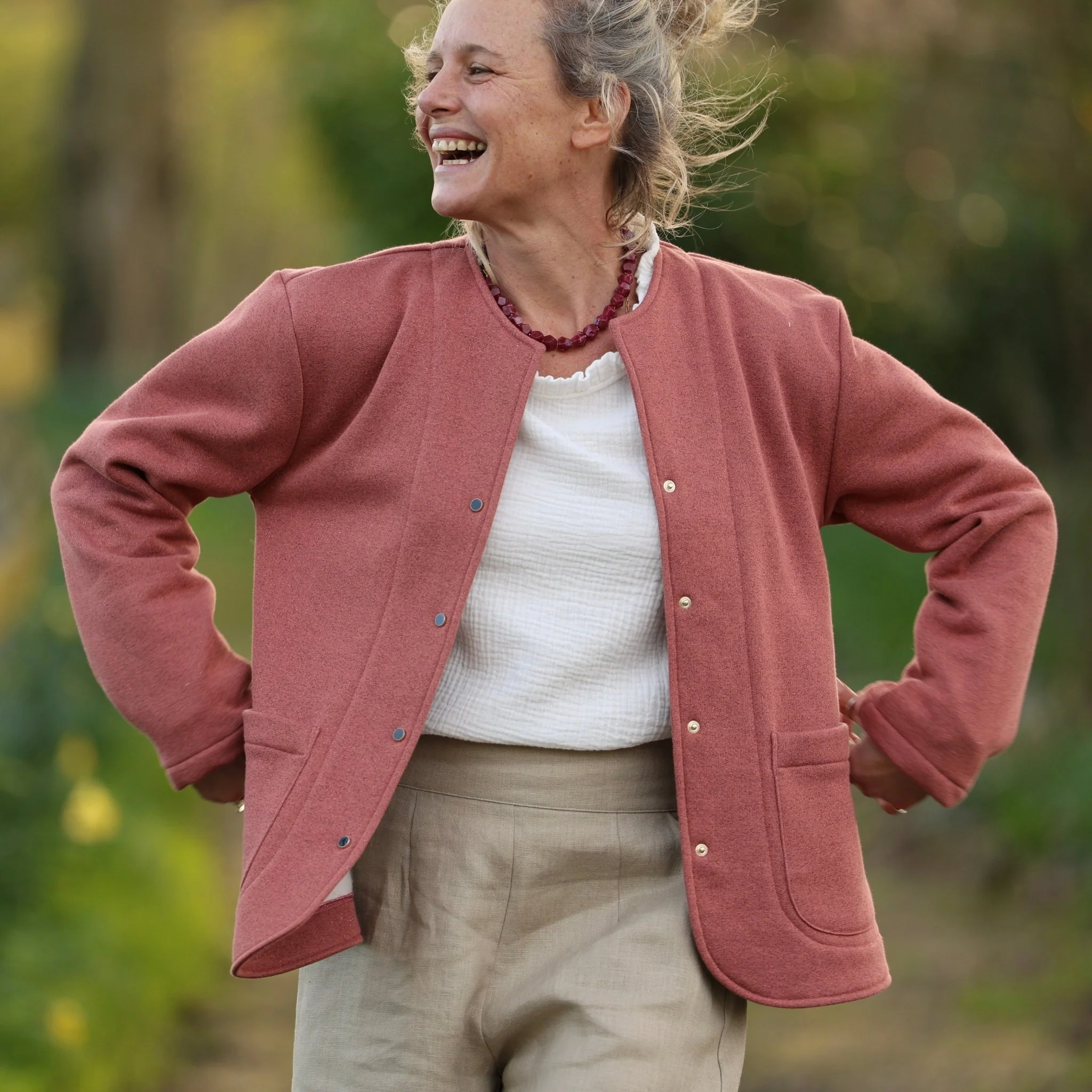 Veste Nathalie – terracotta pailleté - Image 8