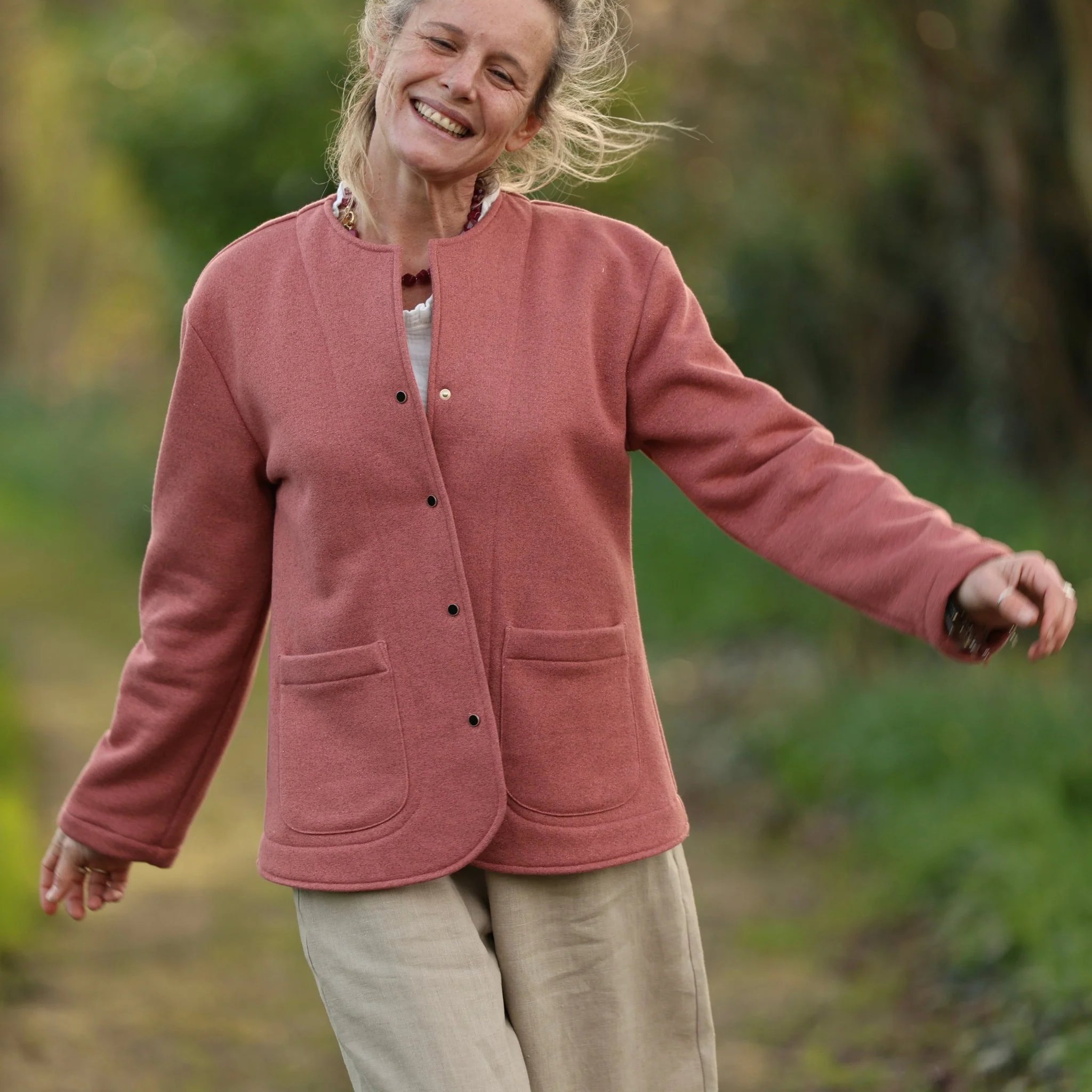 Veste Nathalie – terracotta pailleté - Image 9