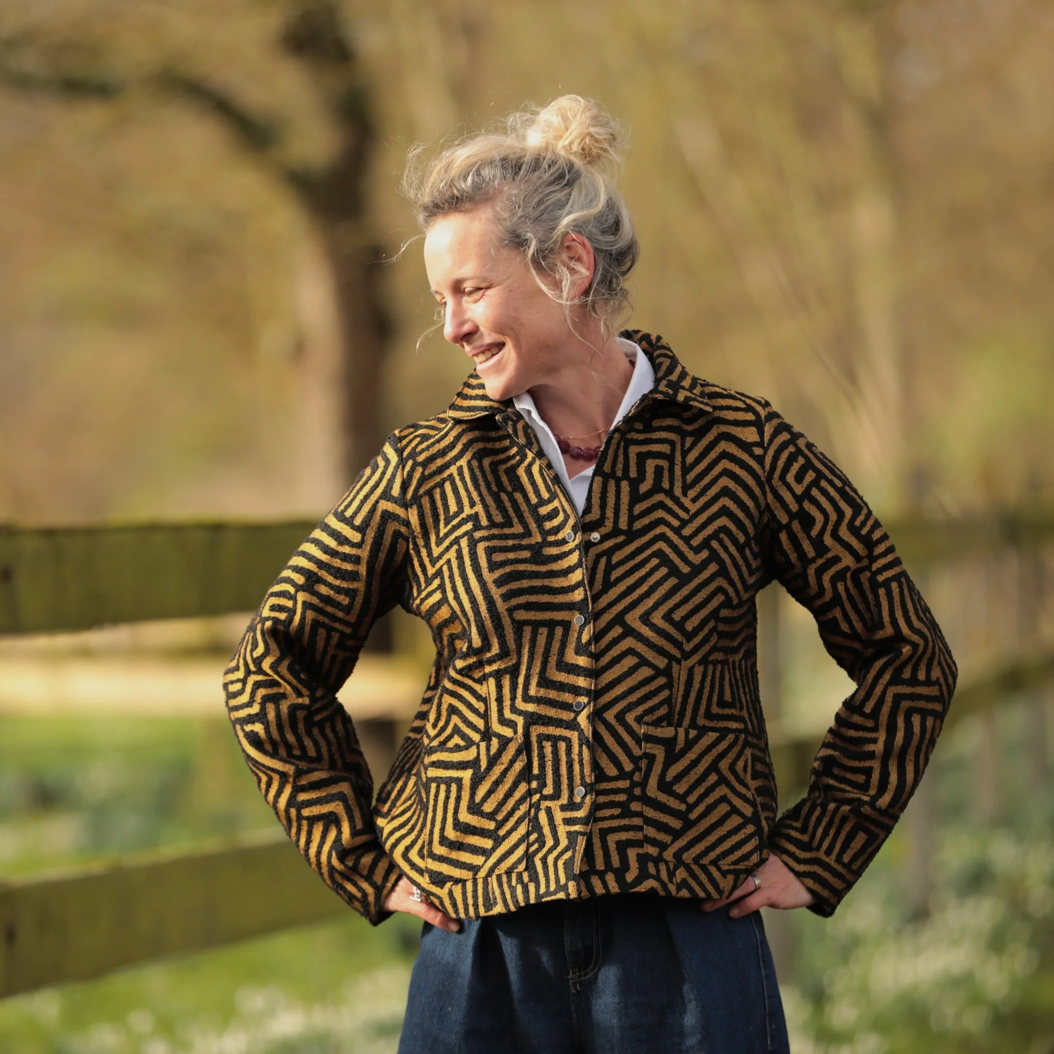 Veste Solveig Jacquard “Labyrinthe Solaire” - Image 7