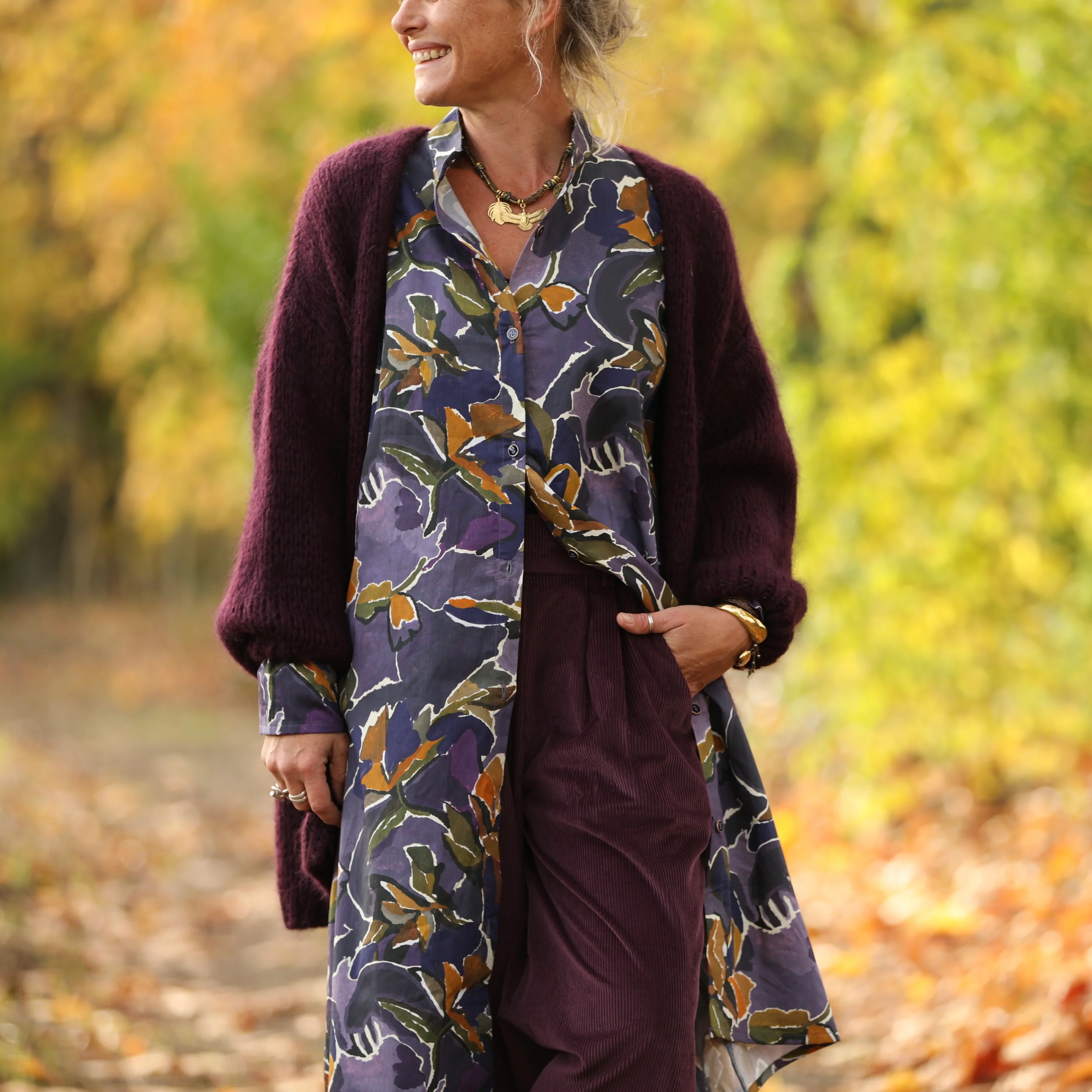 Robe Yuna - satin de coton Bois de Myrte - Image 3
